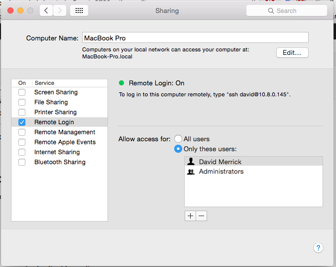 mac wifi settings through ssh